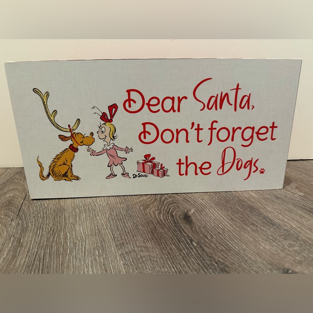 Absolutely Adorable Dear Santa Max Wood Decor- NWT - Picture 2 of 3